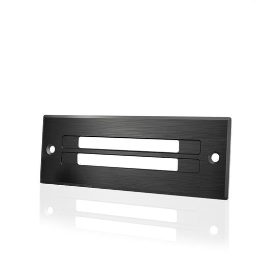 Cabinet Ventilation Grille Black, 6 Inch Low-Profile