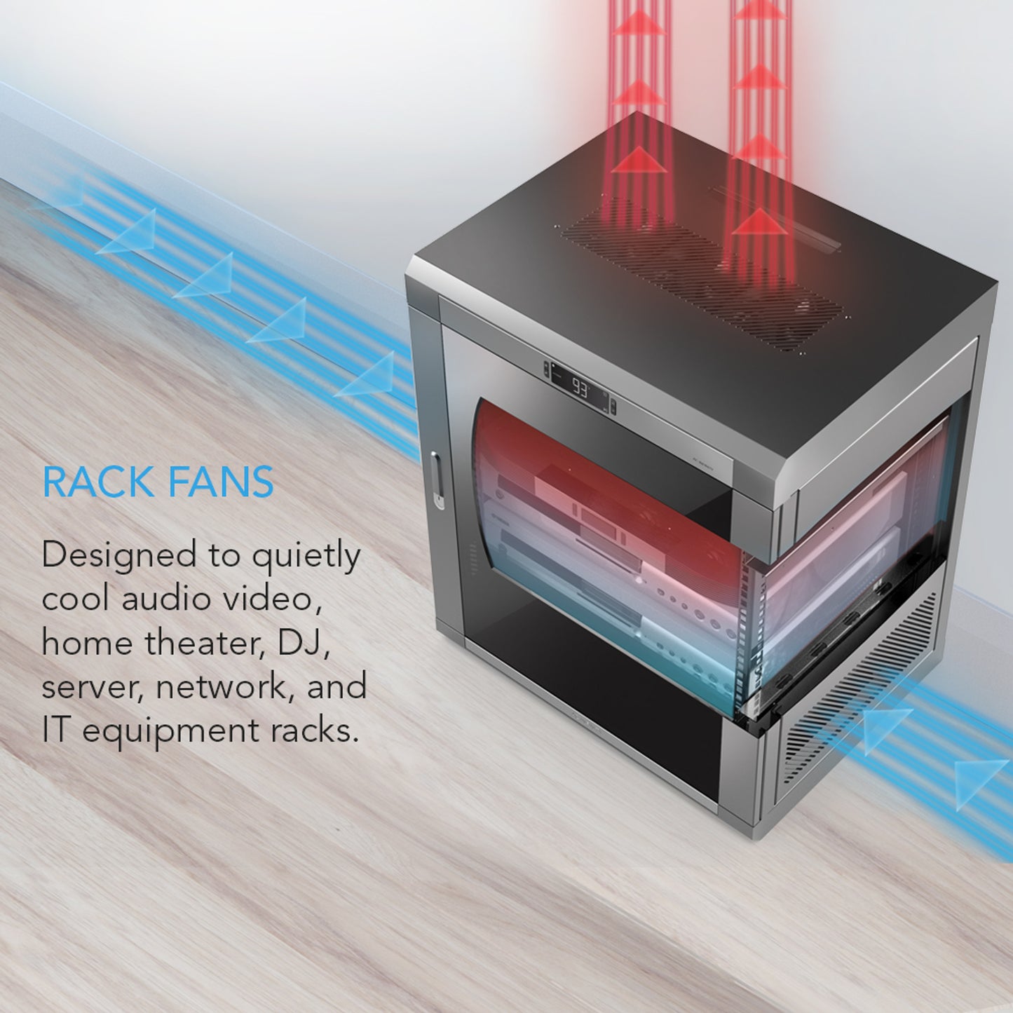 Rack Roof Fan Kit, Dual Cooling-Fans With Speed Controller